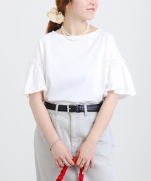 B:MING by BEAMS（ビーミングバイビームス）の「袖フリル プルオーバー（Tシャツ/カットソー）」