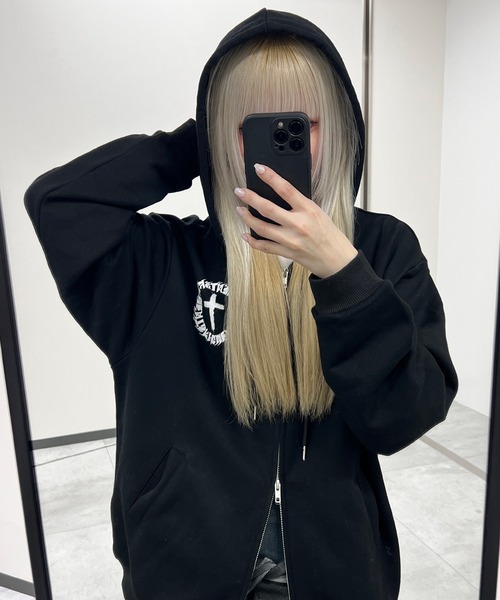 00's フレイム　アイアンクロス　ジップパーカー JOKERMAN CHOPPERS ORIGINAL IRONCROSS HOODIE フェード感のある