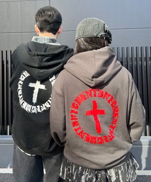 Figments(フィグメンツ)の「サークルクロスZIPパーカー(パーカー・レディース・スミクロ/ブラック・LARGE/X-LARGE)」の10枚目の写真