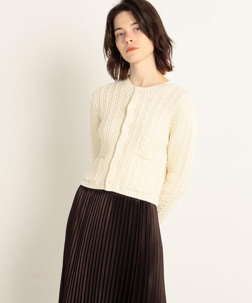 マカフィー　ケーブルニットカーディガン MACPHEE ケーブルニット カーディガン