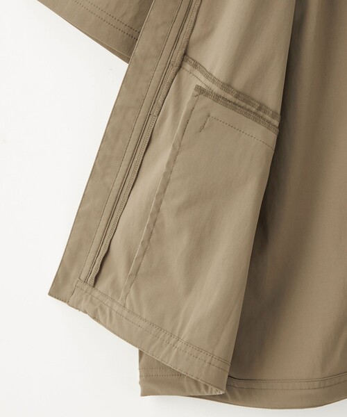 WILD THINGS(ワイルドシングス)の「【別注】<WILD THINGS>ショートスリーブ ジップ シャツ / キッズ 140cm-160cm(シャツ/ブラウス・キッズ・ブラック/オリーブ・L(160cm)/M(140-150cm))」の4枚目の写真