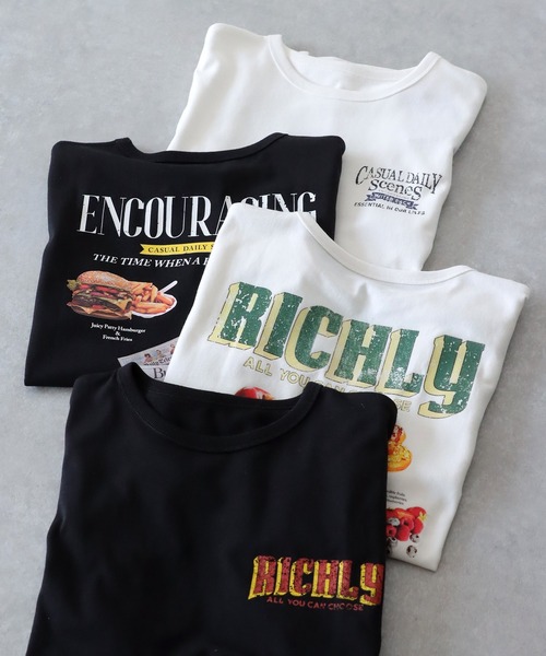 antiqua（アンティカ）の「ヴィンテージ風ロゴTシャツ（Tシャツ/カットソー・レディース・ホワイト系その他/ブラック系その他2/ホワイト系その他2/ブラック系その他・P/R）」の22枚目の写真