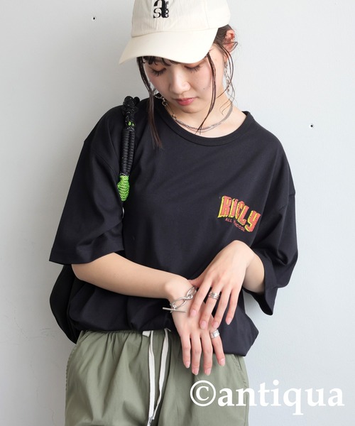 antiqua（アンティカ）の「ヴィンテージ風ロゴTシャツ（Tシャツ/カットソー・レディース・ホワイト系その他/ブラック系その他2/ホワイト系その他2/ブラック系その他・P/R）」の14枚目の写真