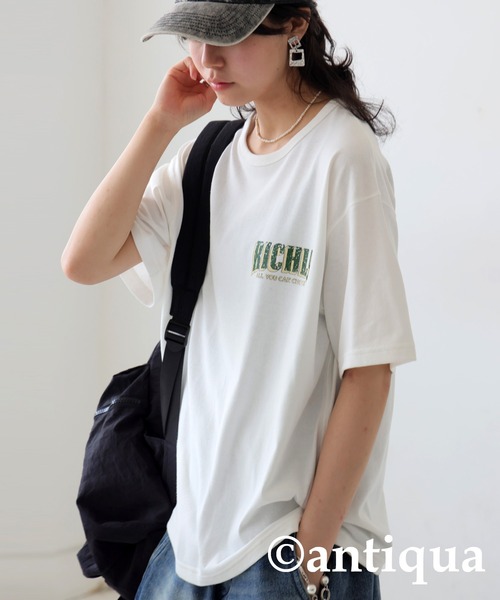 antiqua（アンティカ）の「ヴィンテージ風ロゴTシャツ（Tシャツ/カットソー・レディース・ホワイト系その他/ブラック系その他2/ホワイト系その他2/ブラック系その他・P/R）」の8枚目の写真