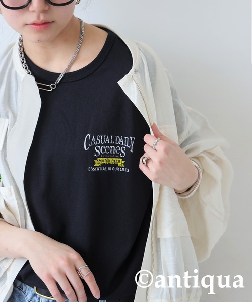antiqua（アンティカ）の「ヴィンテージ風ロゴTシャツ（Tシャツ/カットソー・レディース・ホワイト系その他/ブラック系その他2/ホワイト系その他2/ブラック系その他・P/R）」の17枚目の写真