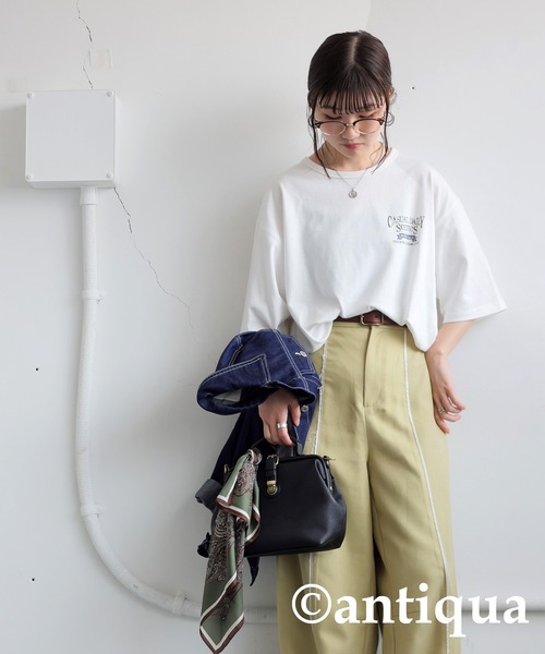 antiqua（アンティカ）の「ヴィンテージ風ロゴTシャツ（Tシャツ/カットソー・レディース・ホワイト系その他/ブラック系その他2/ホワイト系その他2/ブラック系その他・P/R）」の12枚目の写真