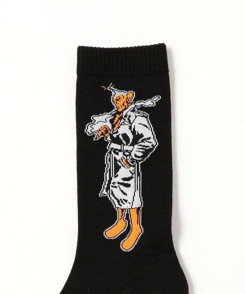 BEAMS T（ビームスティー）の「WHIMSY SOCKS / PEEPO－SAN SOCKS（ソックス/靴下・メンズ・ブラック・ONE SIZE）」の2枚目の写真