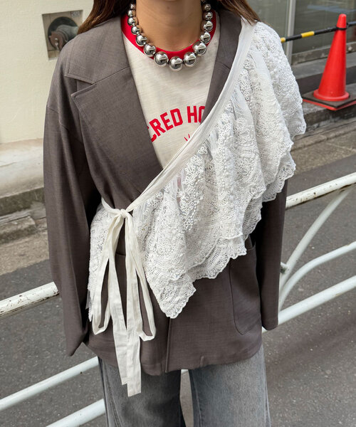 セール】【She desires】マルチWAYフリルレース（Tシャツ