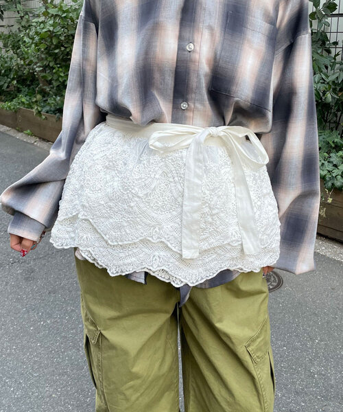 CIAOPANIC(チャオパニック)の「【She desires...】マルチWAYフリルレース(Tシャツ/カットソー・レディース・オフホワイト・FREE)」の22枚目の写真