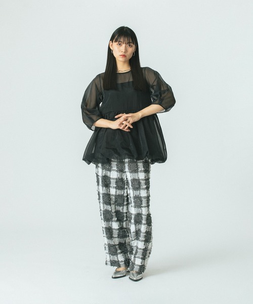 ROSE BUD(ローズバッド)の「SHEER LAYERED BLOUSE(シャツ/ブラウス・レディース・ブラック/ベージュ/ホワイト・ONE SIZE)」の9枚目の写真