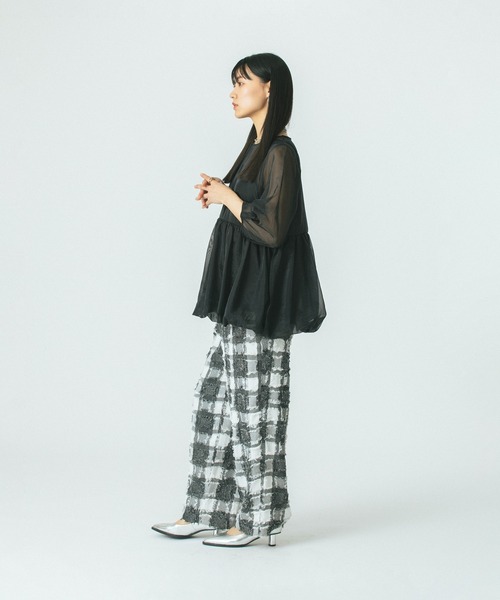 ROSE BUD(ローズバッド)の「SHEER LAYERED BLOUSE(シャツ/ブラウス・レディース・ブラック/ベージュ/ホワイト・ONE SIZE)」の10枚目の写真