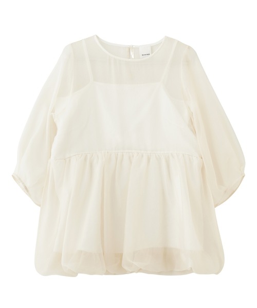 ROSE BUD(ローズバッド)の「SHEER LAYERED BLOUSE(シャツ/ブラウス・レディース・ブラック/ベージュ/ホワイト・ONE SIZE)」の6枚目の写真