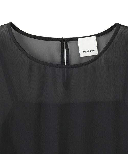 ROSE BUD(ローズバッド)の「SHEER LAYERED BLOUSE(シャツ/ブラウス・レディース・ブラック/ベージュ/ホワイト・ONE SIZE)」の14枚目の写真