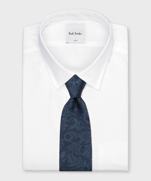 Paul Smith（ポールスミス）の「エレガントフローラル シルクネクタイ【150045 552MJ】（ネクタイ・メンズ・ダークグリーン/ブラック/サックスブルー・FREE）」の7枚目の写真