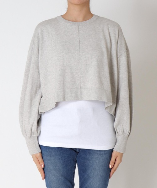 TITE IN THE STORE(ティテ インザ ストア)の「【洗える】クロップド丈ニットプルオーバー(ニット/セーター・レディース・ピンク/イエロー/グレー・38)」の9枚目の写真