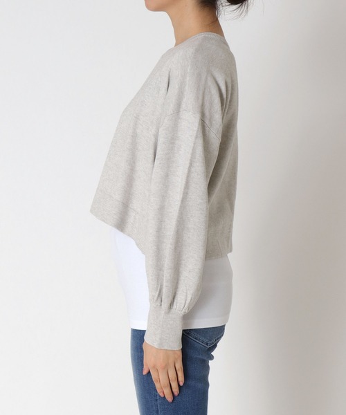 TITE IN THE STORE(ティテ インザ ストア)の「【洗える】クロップド丈ニットプルオーバー(ニット/セーター・レディース・ピンク/イエロー/グレー・38)」の10枚目の写真