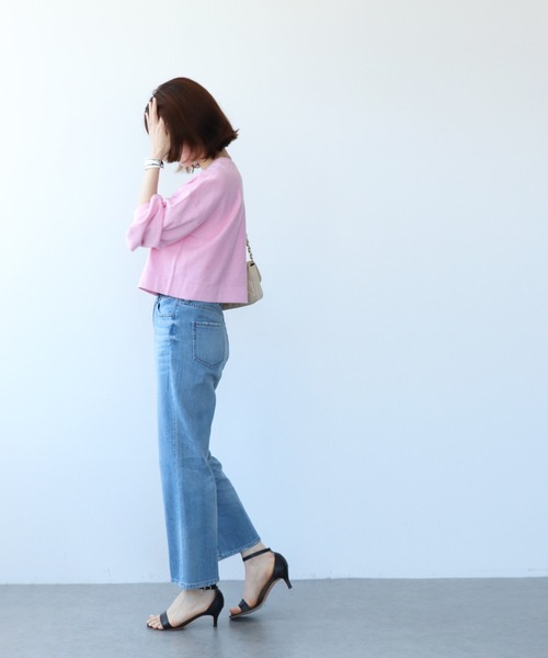 TITE IN THE STORE(ティテ インザ ストア)の「【洗える】クロップド丈ニットプルオーバー(ニット/セーター・レディース・ピンク/イエロー/グレー・38)」の22枚目の写真
