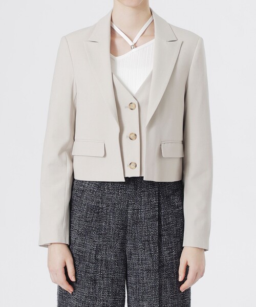 LOVELESS(ラブレス)の「レイヤードライクジャケット(テーラードジャケット・レディース・ライトベージュ・36/34)」の3枚目の写真