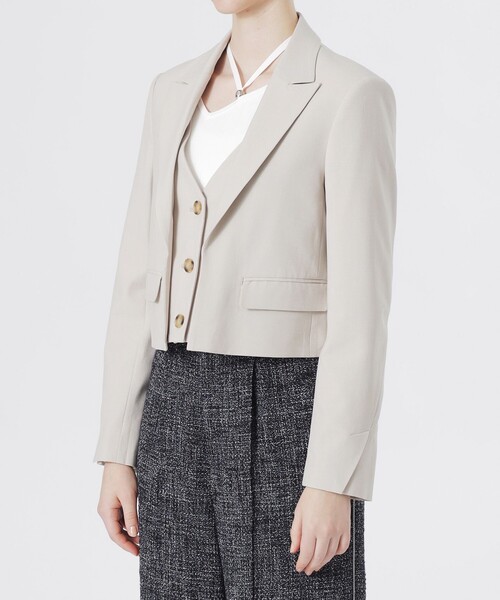 LOVELESS(ラブレス)の「レイヤードライクジャケット(テーラードジャケット・レディース・ライトベージュ・36/34)」の4枚目の写真