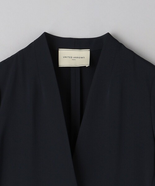 美品　UNITED ARROWS FEEL CLEAN Vノーカラー ジャケット FEEL CLEAN Vノーカラー ジャケット（ノーカラージャケット）｜UNITED