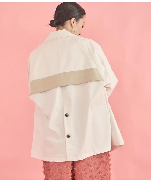 Settimissimo（セッティミッシモ）の「バックボタン リブ ヨーク ミドル トレンチコート（トレンチコート・レディース・アイボリー/カーキ・FREE）」の6枚目の写真