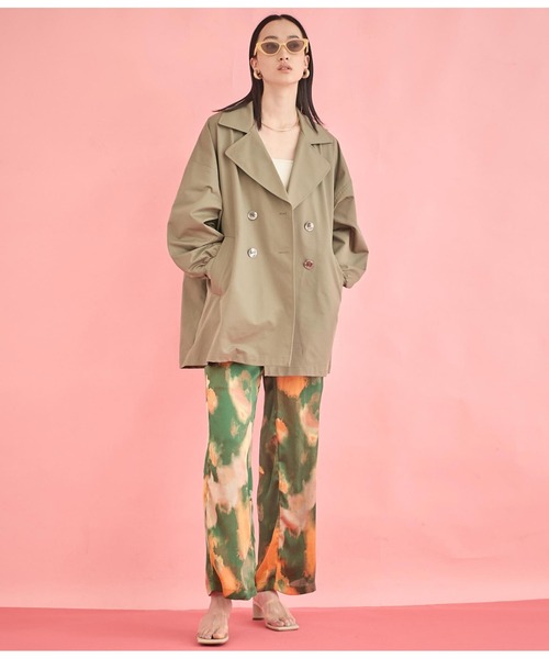 Settimissimo（セッティミッシモ）の「バックボタン リブ ヨーク ミドル トレンチコート（トレンチコート・レディース・アイボリー/カーキ・FREE）」の15枚目の写真