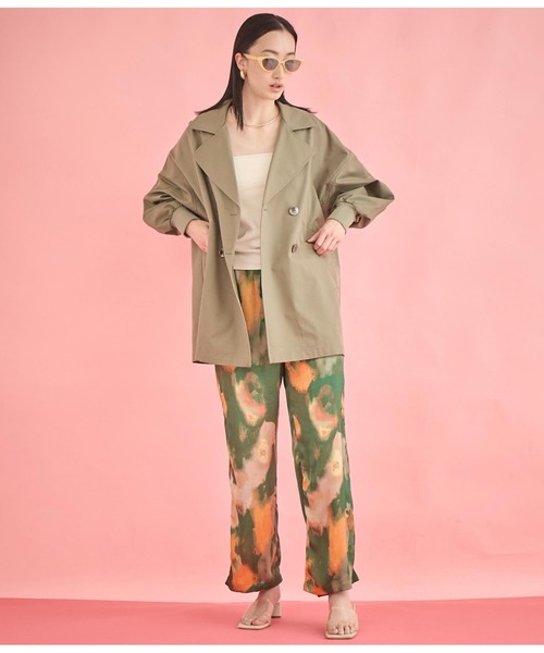 Settimissimo（セッティミッシモ）の「バックボタン リブ ヨーク ミドル トレンチコート（トレンチコート・レディース・アイボリー/カーキ・FREE）」の16枚目の写真