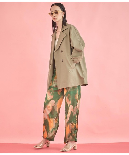 Settimissimo（セッティミッシモ）の「バックボタン リブ ヨーク ミドル トレンチコート（トレンチコート・レディース・アイボリー/カーキ・FREE）」の17枚目の写真