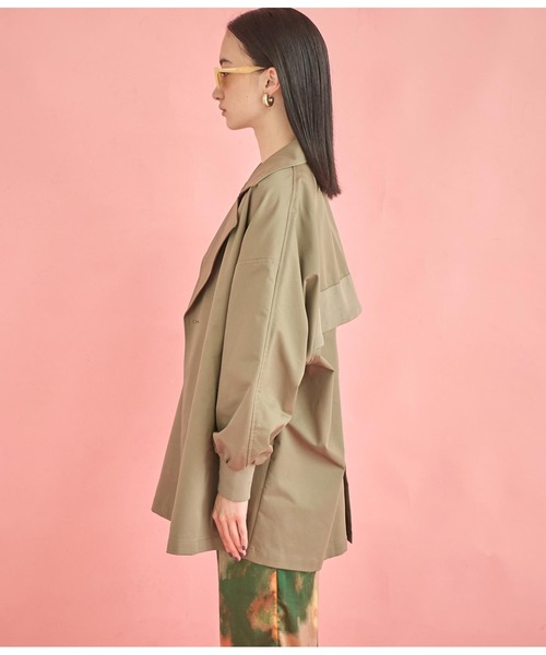 Settimissimo（セッティミッシモ）の「バックボタン リブ ヨーク ミドル トレンチコート（トレンチコート・レディース・アイボリー/カーキ・FREE）」の19枚目の写真