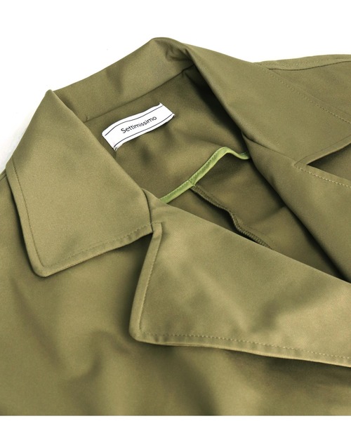 Settimissimo（セッティミッシモ）の「バックボタン リブ ヨーク ミドル トレンチコート（トレンチコート・レディース・アイボリー/カーキ・FREE）」の21枚目の写真