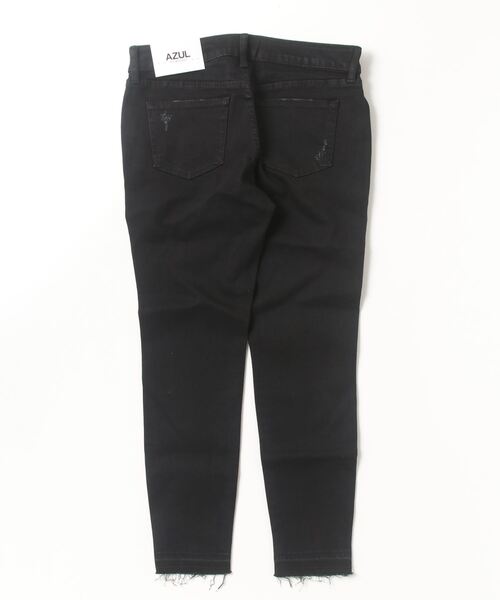 AZUL by moussy(アズールバイマウジー)の「AZUL DENIM リペアスキニーデニム(デニムパンツ・レディース・ブラック・X-LARGE)」の2枚目の写真