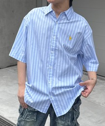 【US POLO ASSN】ベーシック / オンブレチェック / ストライプ ビッグシルエット半袖シャツ ユニセックス