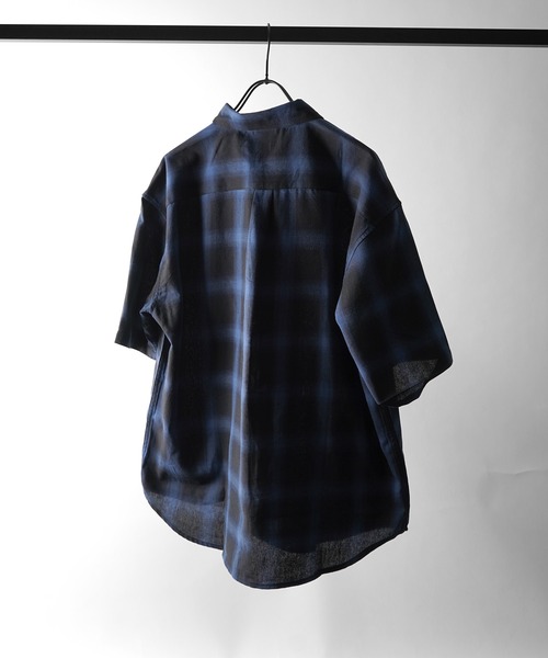 U.S. POLO ASSN.(ユーエスポロアッスン)の「【US POLO ASSN】ベーシック / オンブレチェック / ストライプ ビッグシルエット半袖シャツ ユニセックス(Tシャツ/カットソー・メンズ・ブラック系その他/ブラック/サックスブルー/ホワイト/ブルー系その他・M/L/XL)」の15枚目の写真