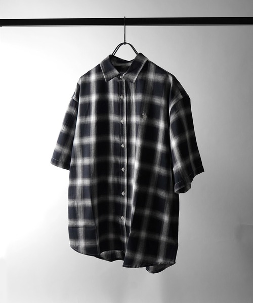 U.S. POLO ASSN.(ユーエスポロアッスン)の「【US POLO ASSN】ベーシック / オンブレチェック / ストライプ ビッグシルエット半袖シャツ ユニセックス(Tシャツ/カットソー・メンズ・ブラック系その他/ブラック/サックスブルー/ホワイト/ブルー系その他・M/L/XL)」の10枚目の写真