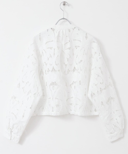 ITEMS URBANRESEARCH（アイテムズ アーバンリサーチ）の「レースクロップドシャツ（シャツ/ブラウス・レディース・ホワイト/ブラック・FREE）」の20枚目の写真