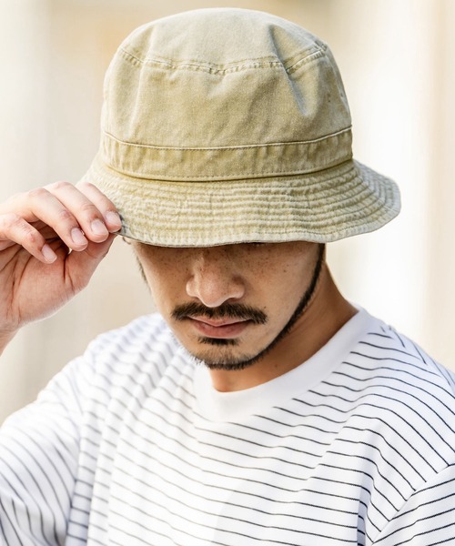 newhattan(ニューハッタン)の「NEWHATTAN ニューハッタン Bucket Hat pigment dyed ピグメントダイバケットハット(ハット・メンズ・チャコールグレー/ブラック/カーキ/オリーブ/バーガンディー/ダークブラウン/ピンク/レッド/ネイビー/オレンジ/サンドベージュ・S/L)」の1枚目の写真