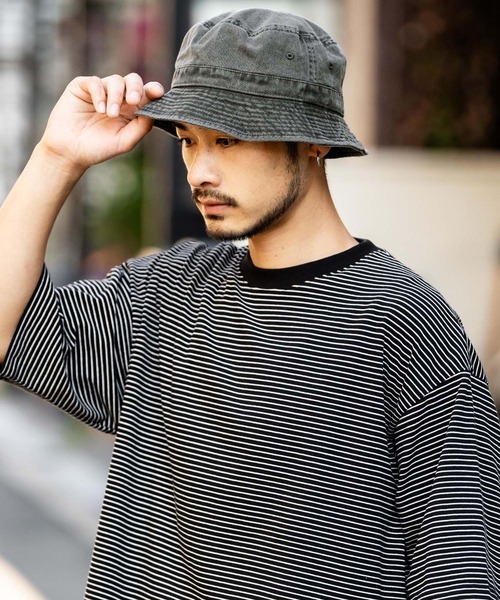newhattan(ニューハッタン)の「NEWHATTAN ニューハッタン Bucket Hat pigment dyed ピグメントダイバケットハット(ハット・メンズ・チャコールグレー/ブラック/カーキ/オリーブ/バーガンディー/ダークブラウン/ピンク/レッド/ネイビー/オレンジ/サンドベージュ・S/L)」の13枚目の写真