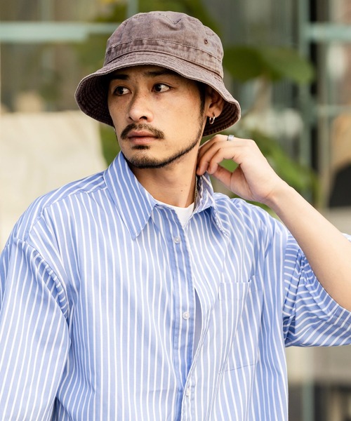 newhattan(ニューハッタン)の「NEWHATTAN ニューハッタン Bucket Hat pigment dyed ピグメントダイバケットハット(ハット・メンズ・チャコールグレー/ブラック/カーキ/オリーブ/バーガンディー/ダークブラウン/ピンク/レッド/ネイビー/オレンジ/サンドベージュ・S/L)」の16枚目の写真