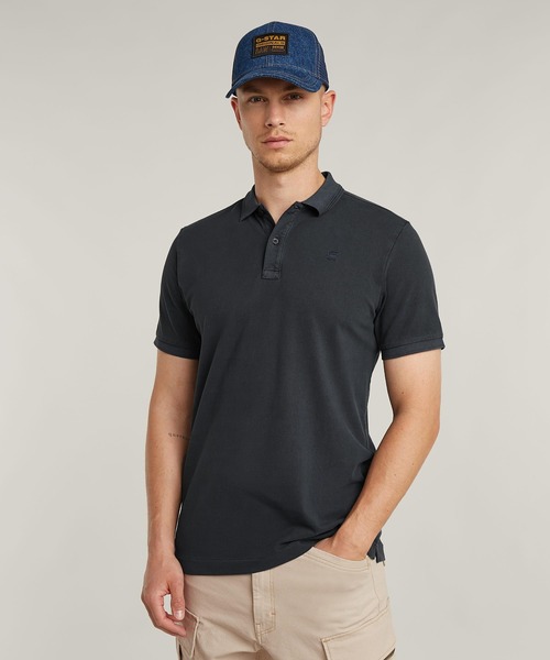 G-STAR(ジースター)の「DUNDA OVERDYED SLIM POLO/ヴィンテージライクオーバーダイスリムポロシャツ(ポロシャツ・メンズ・ブルー/ブルー系その他・LARGE/MEDIUM/SMALL/X-SMALL/X-LARGE)」の13枚目の写真