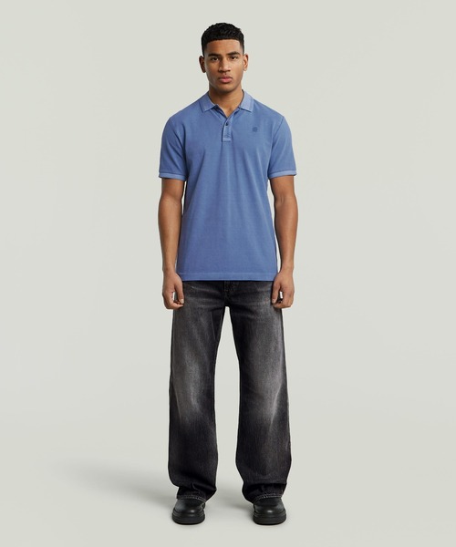 G-STAR(ジースター)の「DUNDA OVERDYED SLIM POLO/ヴィンテージライクオーバーダイスリムポロシャツ(ポロシャツ・メンズ・ブルー/ブルー系その他・LARGE/MEDIUM/SMALL/X-SMALL/X-LARGE)」の5枚目の写真