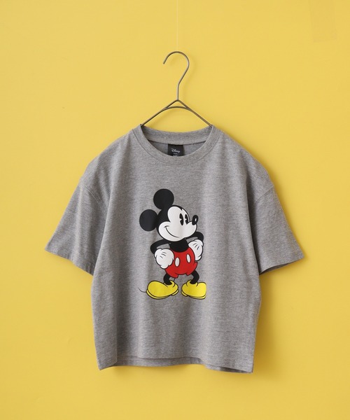 MICKEY MOUSE（ミッキーマウス）の「MICKEY MOUSE ミッキーマウス オーバーＴシャツ KIDS（Tシャツ/カットソー・キッズ・ホワイト系1/ホワイト系2/チャコールグレー/アッシュグレー/ダークグリーン/オフホワイト/チャコールアッシュ/杢グレー/ヘザーチャコール/ホワイト系3/ベージュ/ネイビー/モカ/チャコール/ダークグリーン系1/ネイビー系1・110/120/130/140/150/160）」の8枚目の写真