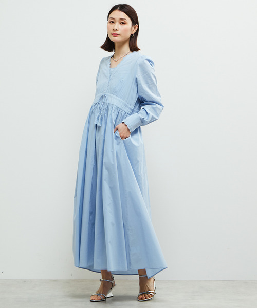 SOFFITTO（ソフィット）の「スカラデザインマキシワンピース（ワンピース・レディース・ライトブルー/ブラック/オフホワイト・S/M）」の11枚目の写真