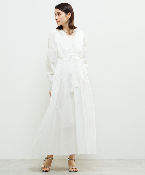 SOFFITTO（ソフィット）の「スカラデザインマキシワンピース（ワンピース・レディース・ライトブルー/ブラック/オフホワイト・S/M）」の18枚目の写真