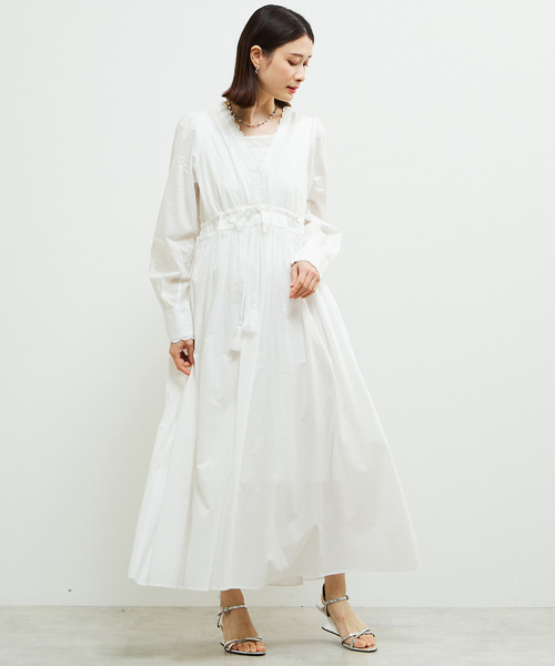 SOFFITTO（ソフィット）の「スカラデザインマキシワンピース（ワンピース・レディース・ライトブルー/ブラック/オフホワイト・S/M）」の19枚目の写真