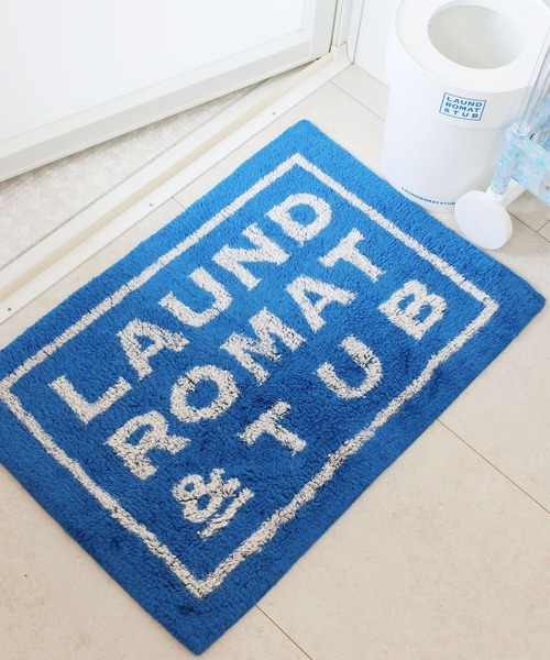 LAUNDROMAT&TUB】ロゴバスマット/40×60cm（ラグ/マット）｜niko