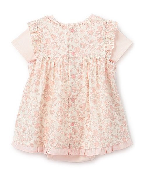 sense of wonder(センスオブワンダー)の「小花スモッキングボディスーツセット(ロンパース・キッズ・ブルー/ピンク・70-80cm)」の3枚目の写真