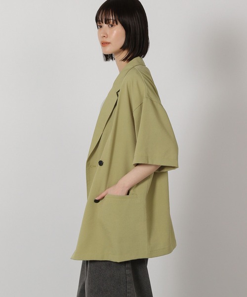 niko⭐️美品⭐️レーヨンリネンハーフスリーブジャケット リネンクロスハーフスリーブジャケット | AND ON JIONE STORE