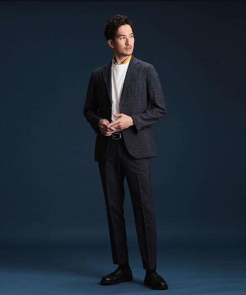 THE SHOP TK (ザ ショップ ティーケー )の「ビジネス対応ジャケットTシャツ(Tシャツ/カットソー・メンズ・ネイビー/オフホワイト/ライトグレー・04/03/02)」の6枚目の写真