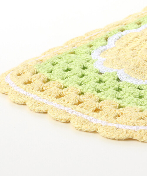 SLAP SLIP（スラップスリップ）の「【絵本コラボ-みつごようせいのおしゃれなドレスやさん-】お花かぎ編みポシェット（ショルダーバッグ・キッズ・ブルー/イエロー・FREE）」の9枚目の写真