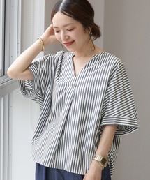 T/Cストライプスキッパードルマンブラウス